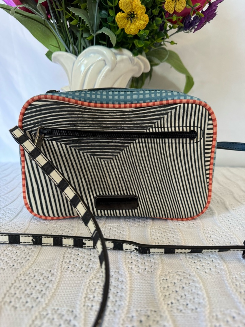 Marc By Marc Jacobs optical stripe crossbody